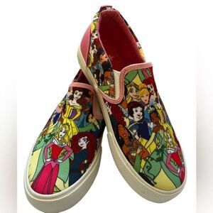 NIB Disney Princess Kids Girls Belle Slip-On Casual Shoes - Multicolor - Size 5